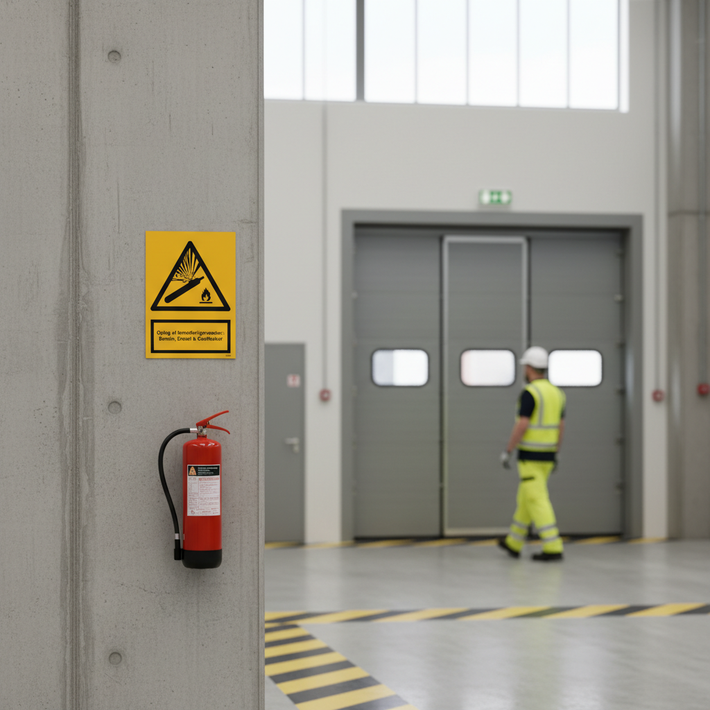 Oplag af brandfarlige væsker - Benzin, Diesel & Gasflasker skilt - Billede 2