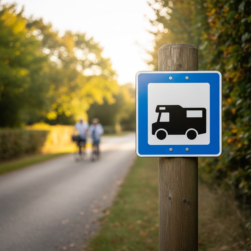 M32 - Campingplads for autocampere og campingvogne skilt - Billede 2
