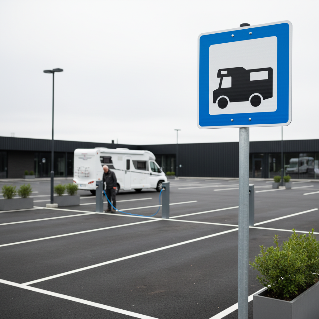 M32 - Campingplads for autocampere og campingvogne skilt - Billede 5