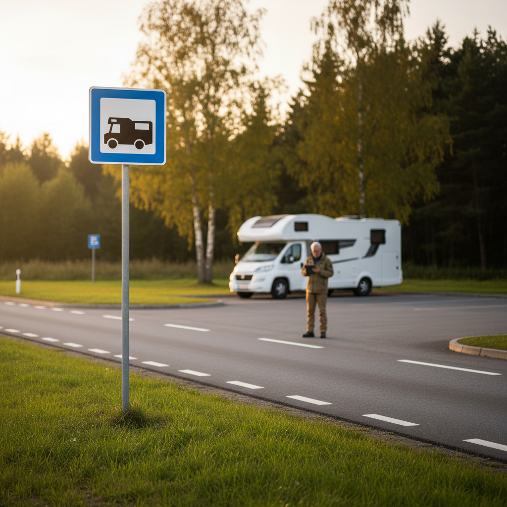 M32 - Campingplads for autocampere og campingvogne skilt - Billede 3