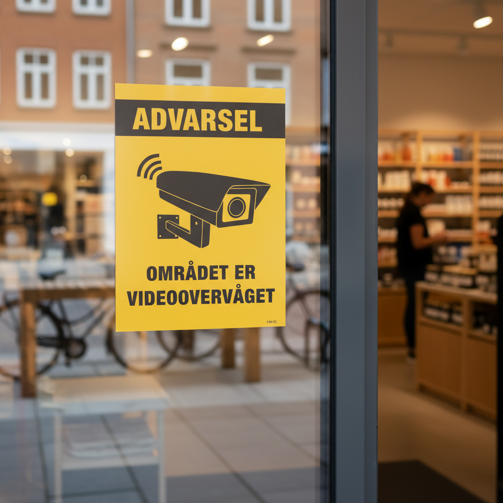 Advarsel! Området er videoovervåget skilt - Billede 5