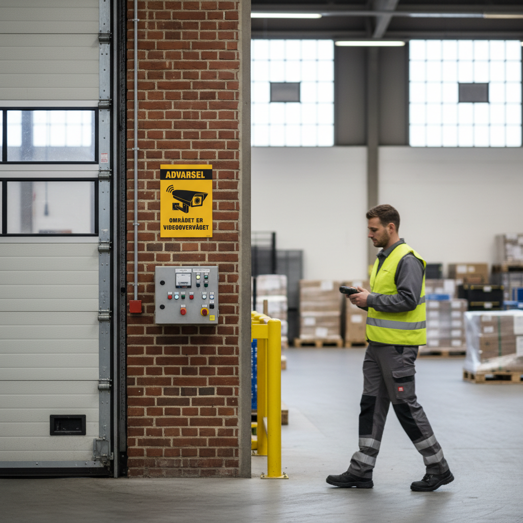Advarsel! Området er videoovervåget skilt - Billede 3