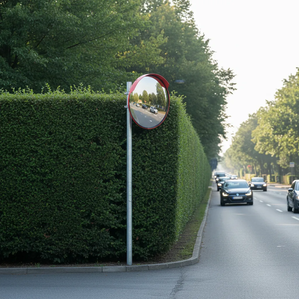 Trafikspejl Ø60 cm m/skygge - Billede 3