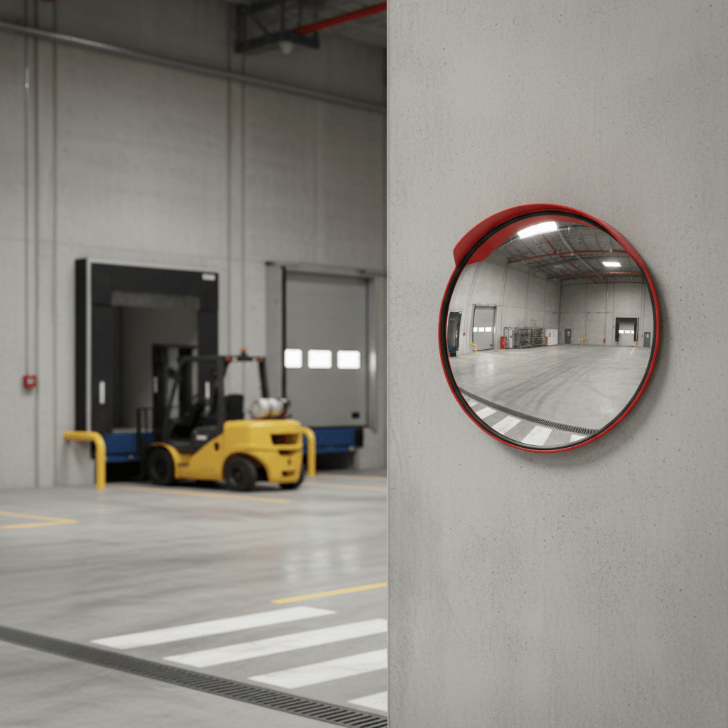 Trafikspejl Ø60 cm m/skygge - Billede 4