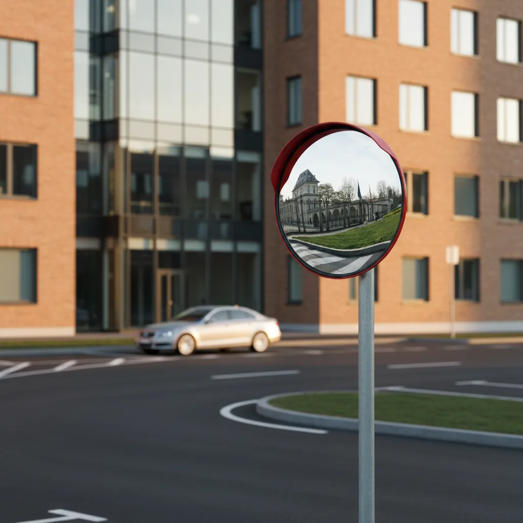 Trafikspejl Ø60 cm m/skygge - Billede 2