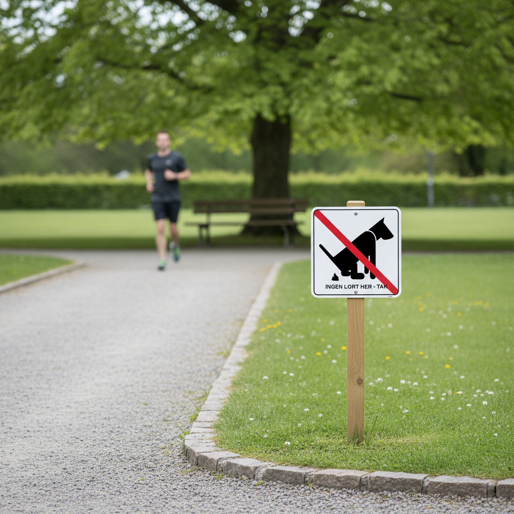 Ingen lort her - Tak skilt - Billede 3