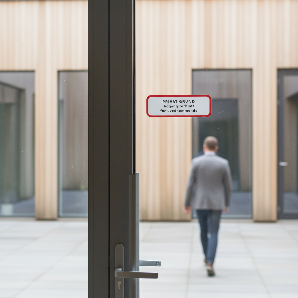 Privat grund adgang forbudt for uvedkommende skilt - Billede 2