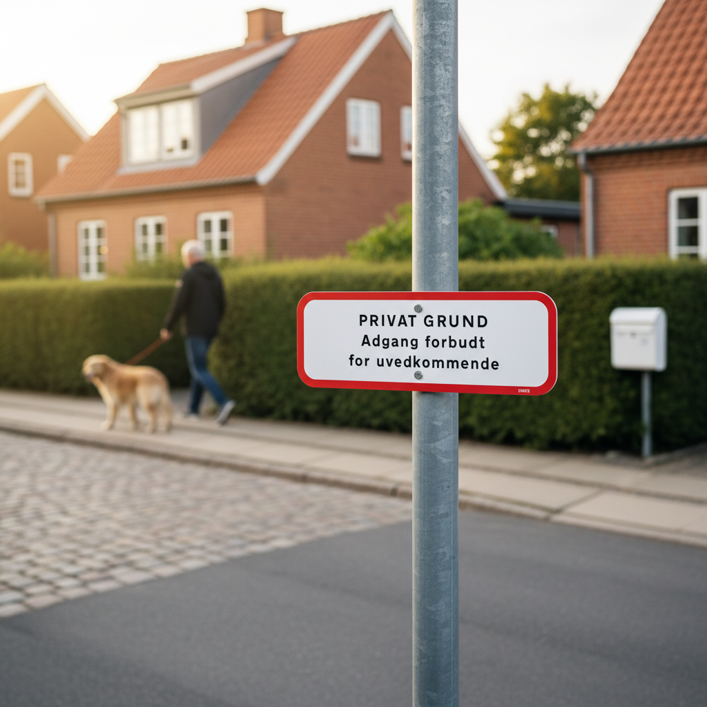 Privat grund adgang forbudt for uvedkommende skilt - Billede 3