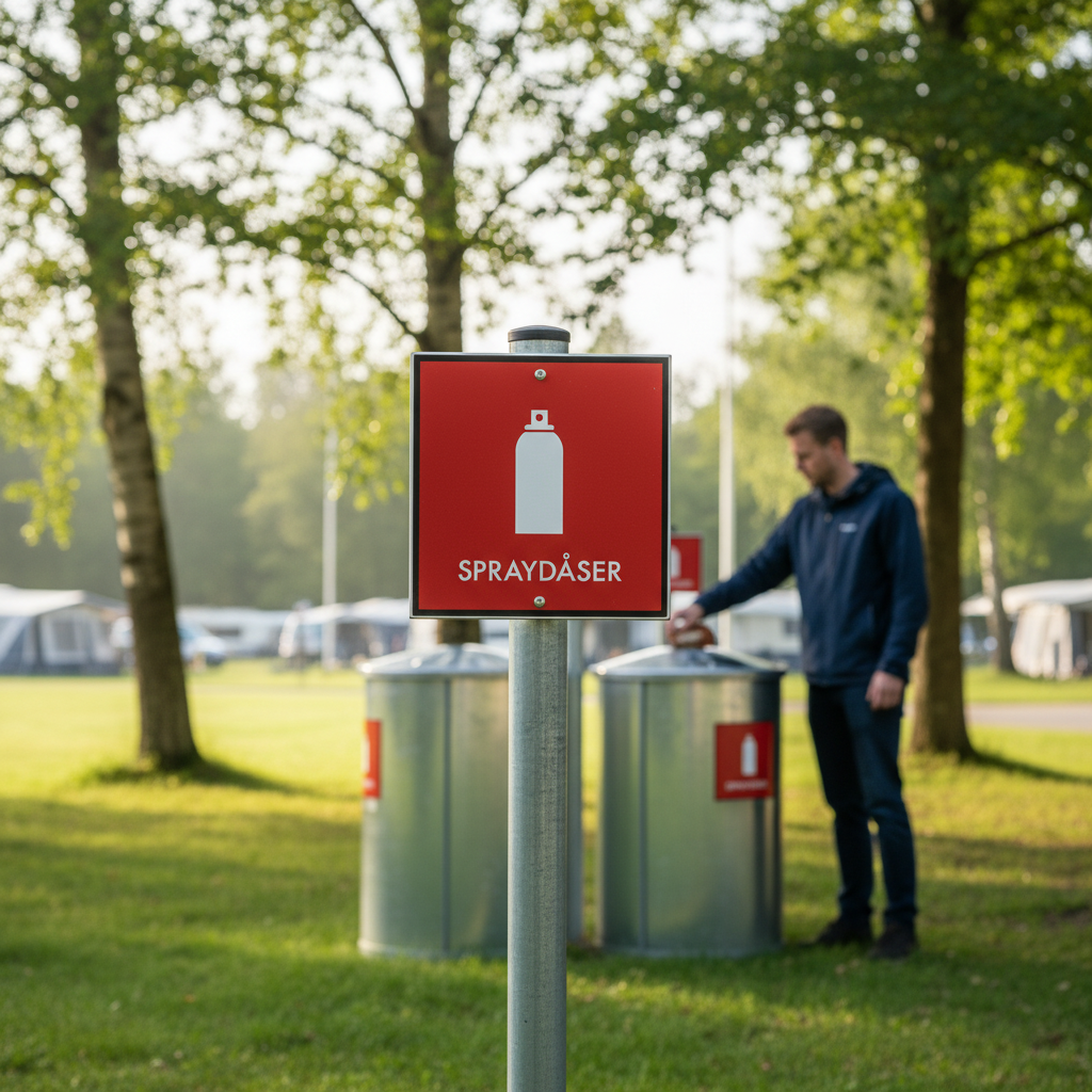 Spraydåser affald skilt - Dansk Affaldssortering - Billede 3