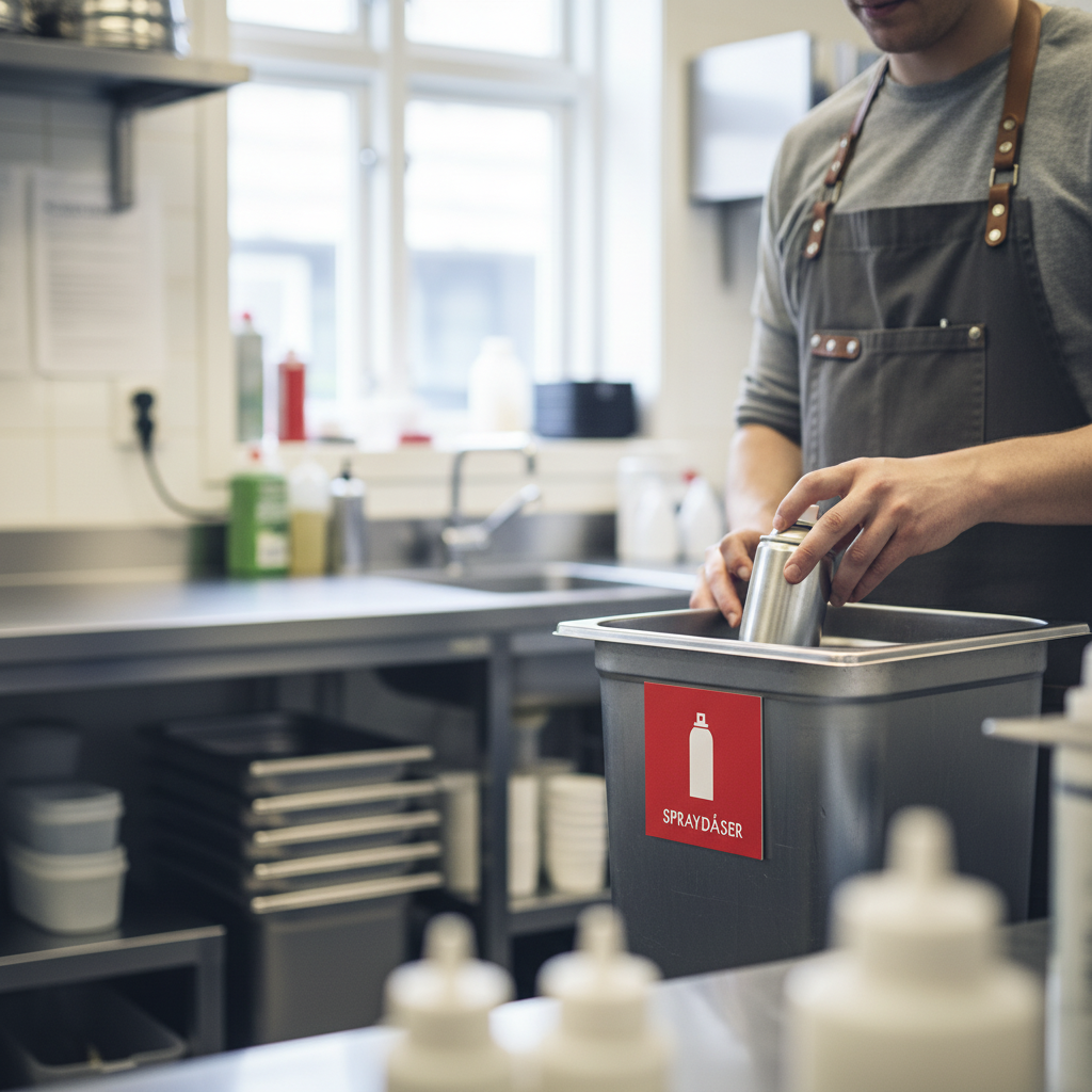 Spraydåser affald skilt - Dansk Affaldssortering - Billede 4