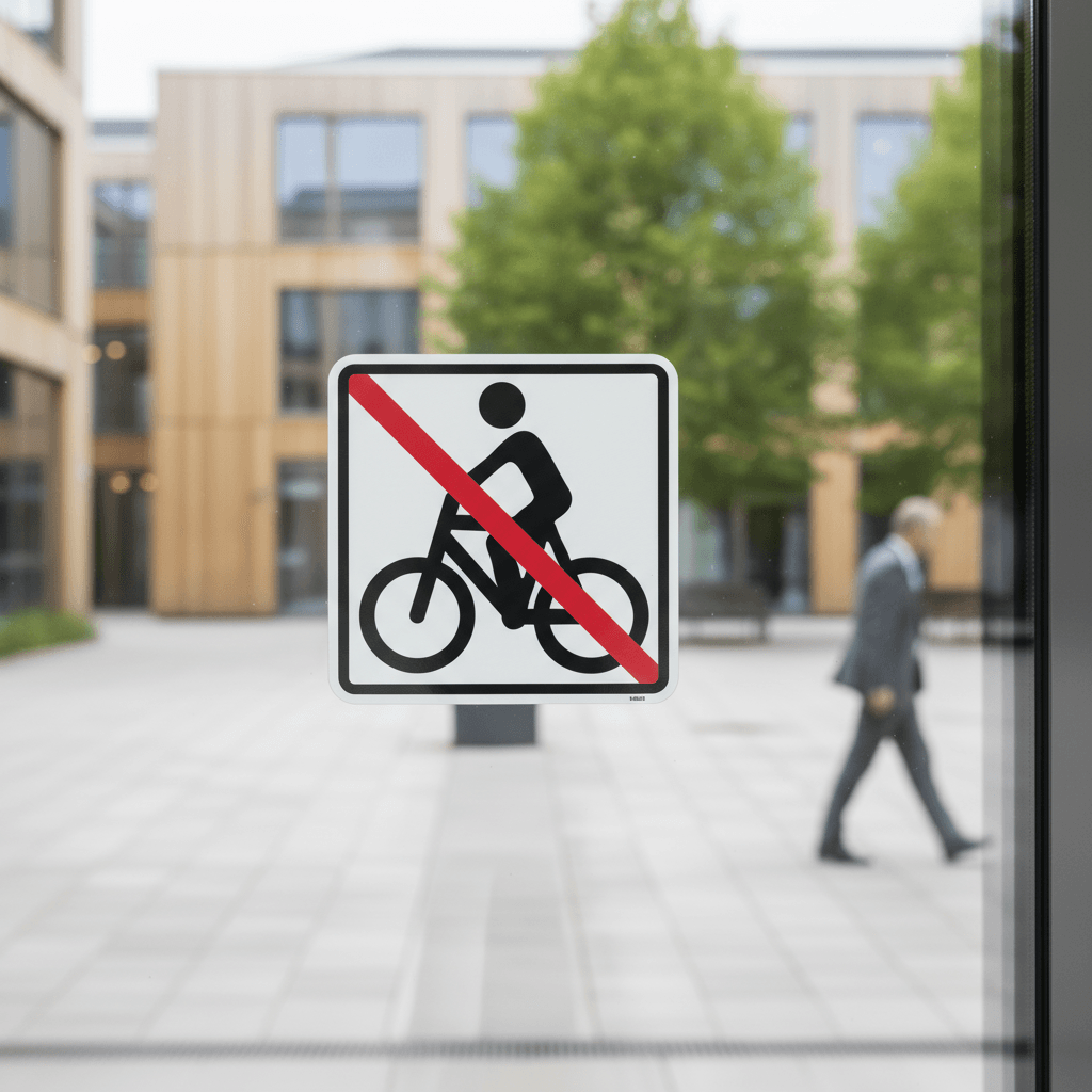 Cykel forbud piktogram skilt - Billede 5