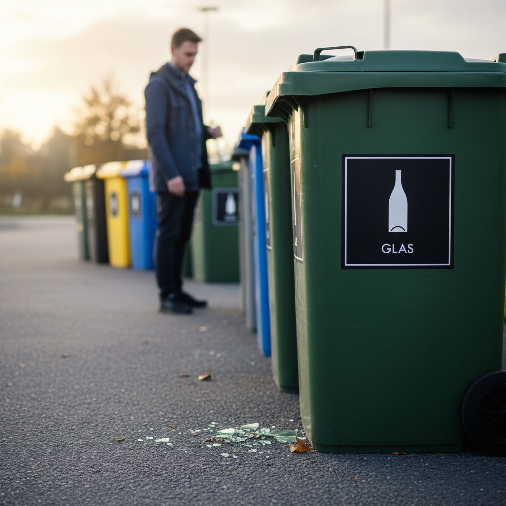 Glas affald sort skilt - Dansk Affaldssortering - Billede 2