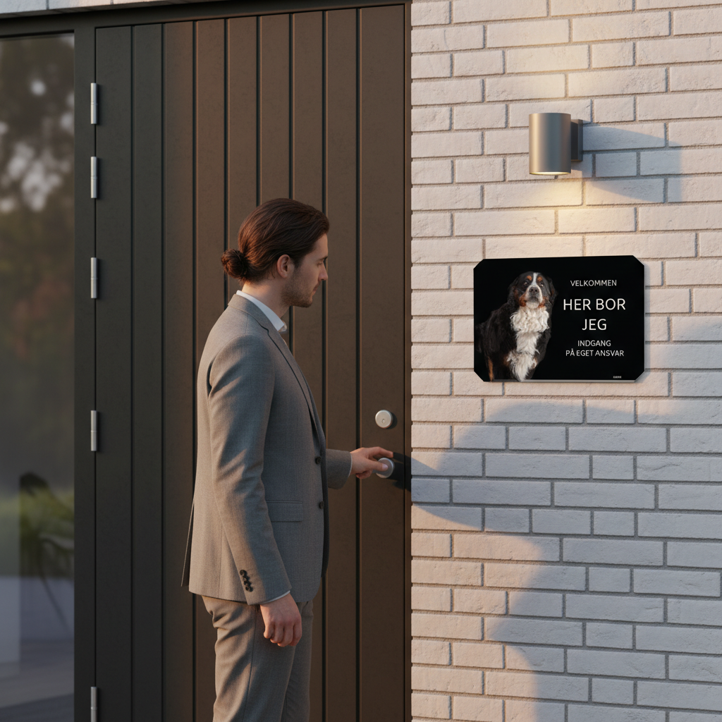 Her bor jeg skilt hund Berner sennen - Billede 3