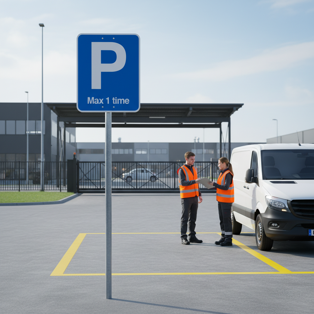 Parkering max 1 time skilt - Billede 5