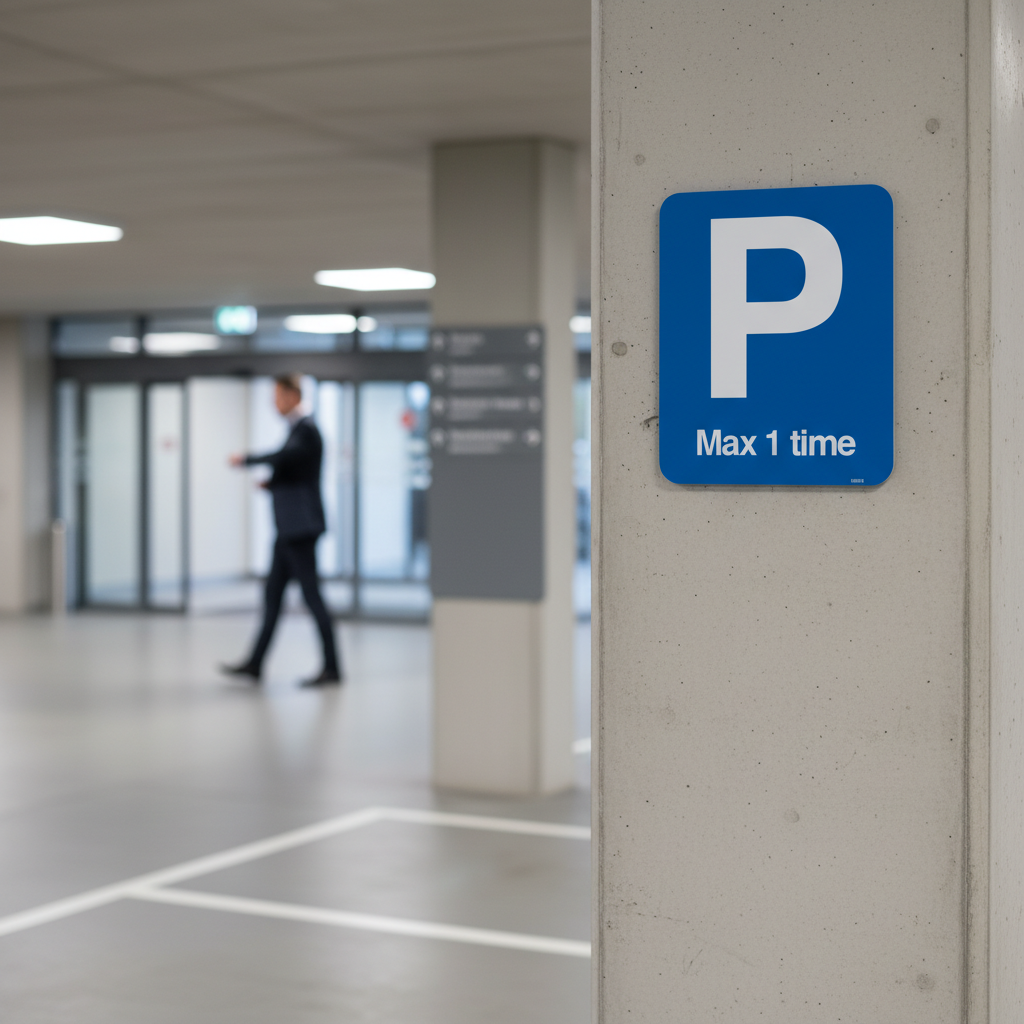 Parkering max 1 time skilt - Billede 2
