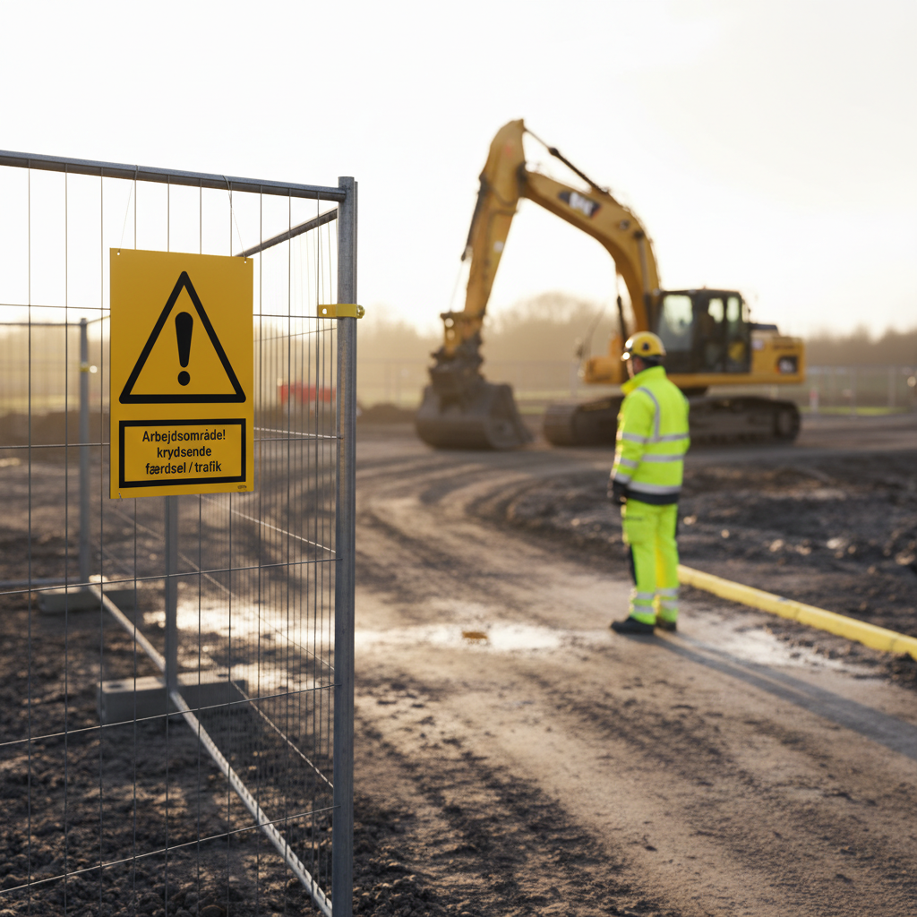Advarsel arbejdsområde krydsende færdsel trafik skilt - Billede 5
