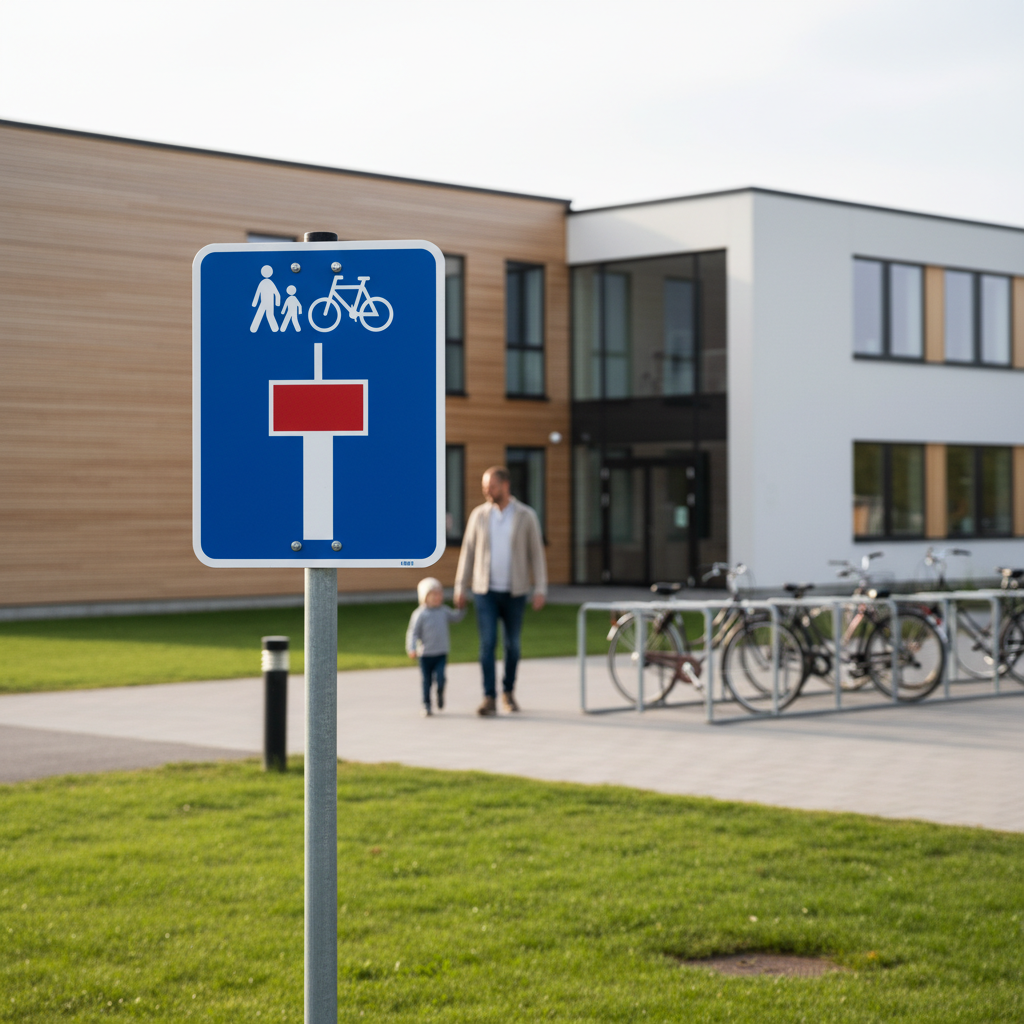 Blindvej med gang cykelsti skilt - Billede 5