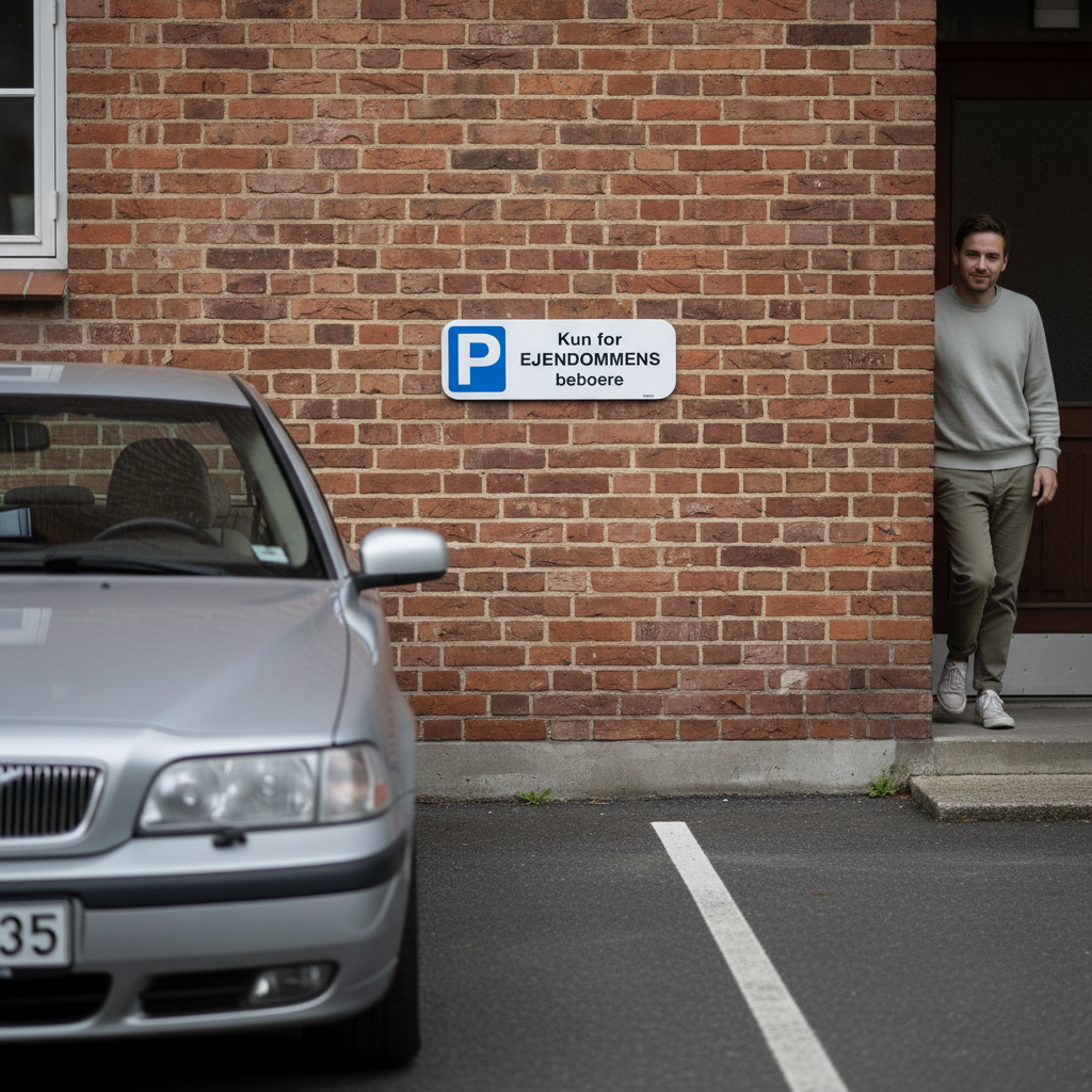 P skilt - Reserveret til nummerplade nr. - Billede 2
