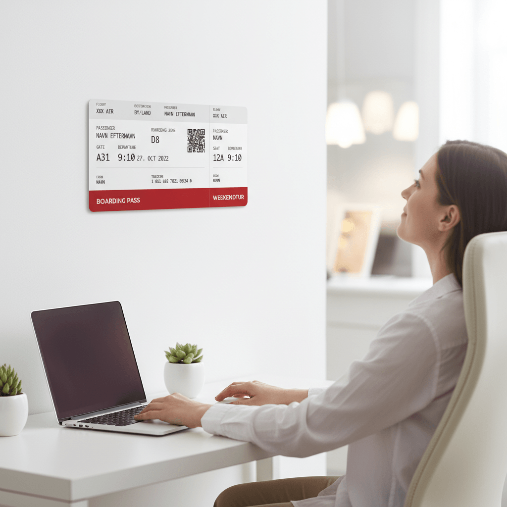 Rejsegavekort rejsecheck fly boarding pass - Billede 5