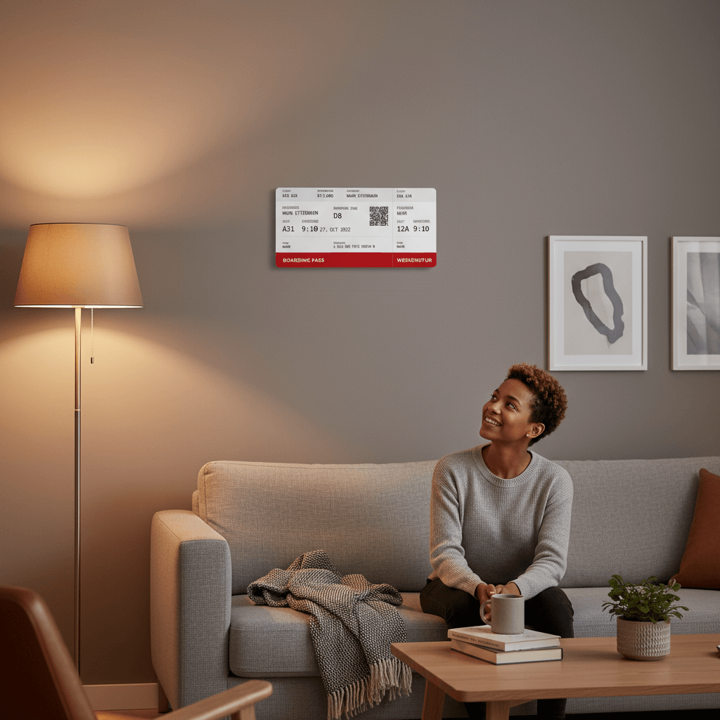 Rejsegavekort rejsecheck fly boarding pass - Billede 4