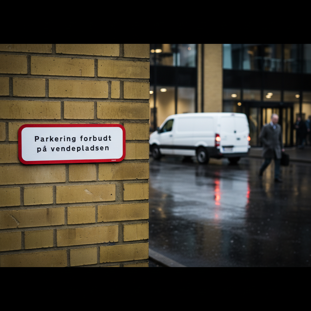 Parkering forbudt på vendepladsen skilt - Billede 4