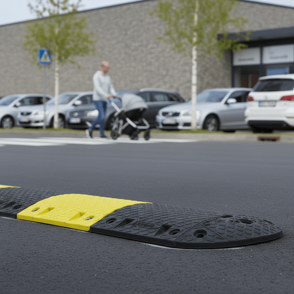 Vejbump - Slown Down sort/gul typegodkendt - Billede 2