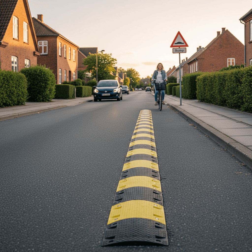 Vejbump - Slown Down sort/gul typegodkendt - Billede 4