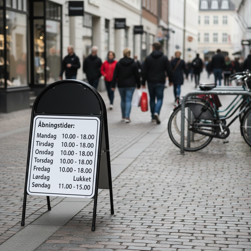 Åbningstider skilt - Billede 5