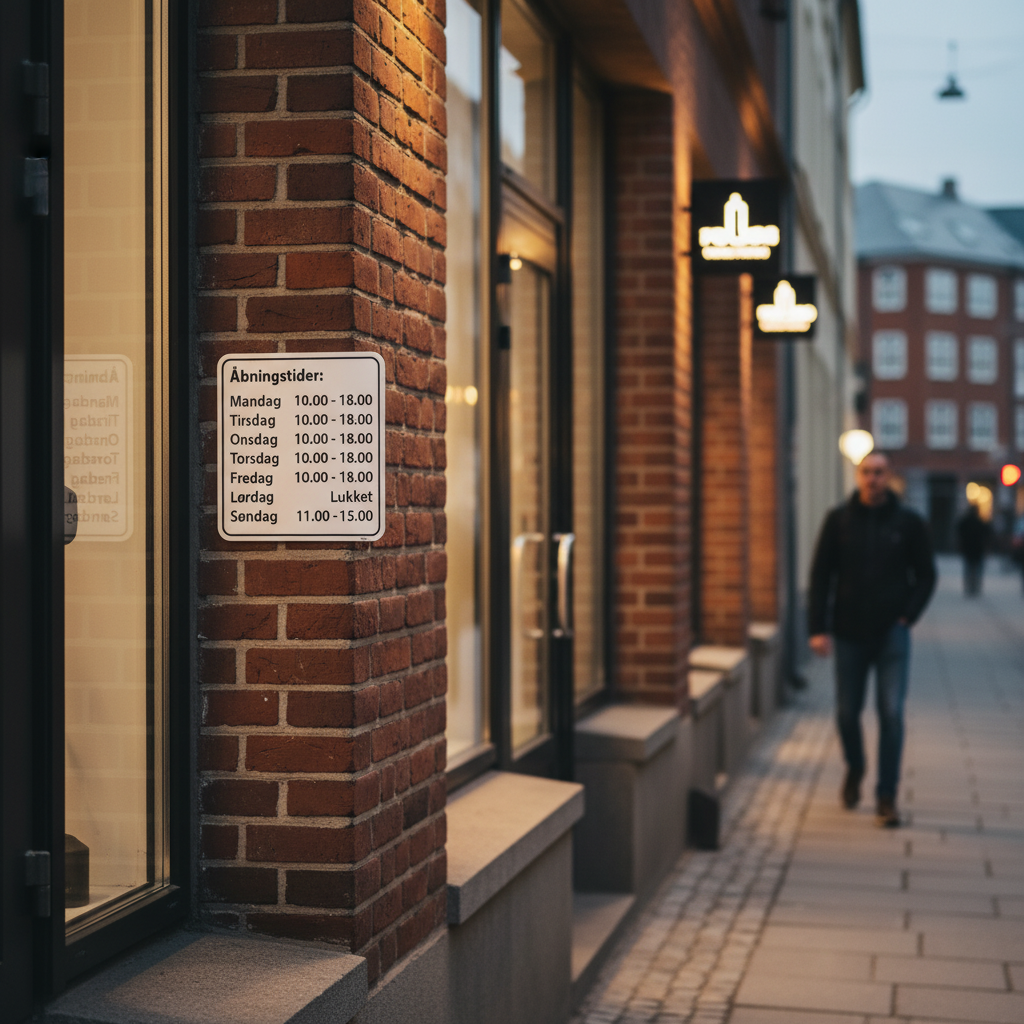 Åbningstider skilt - Billede 2