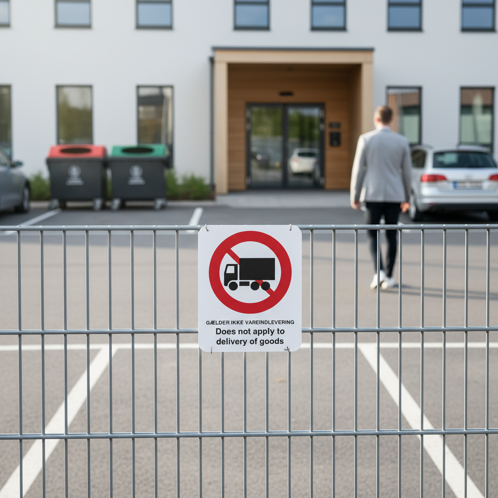 Lastbil forbudt Gælder ikke varelevering skilt - Billede 3