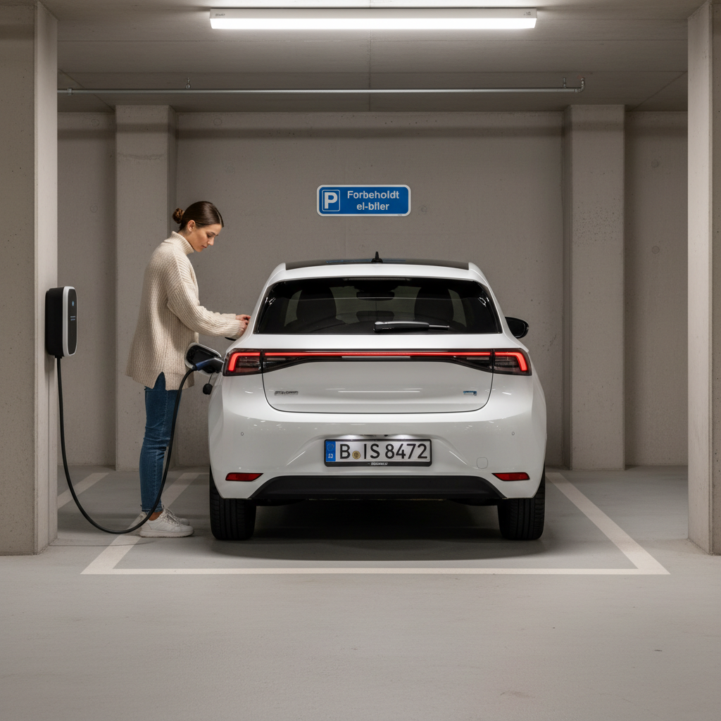 Forbeholdt el-biler parkeringsskilt - Billede 5