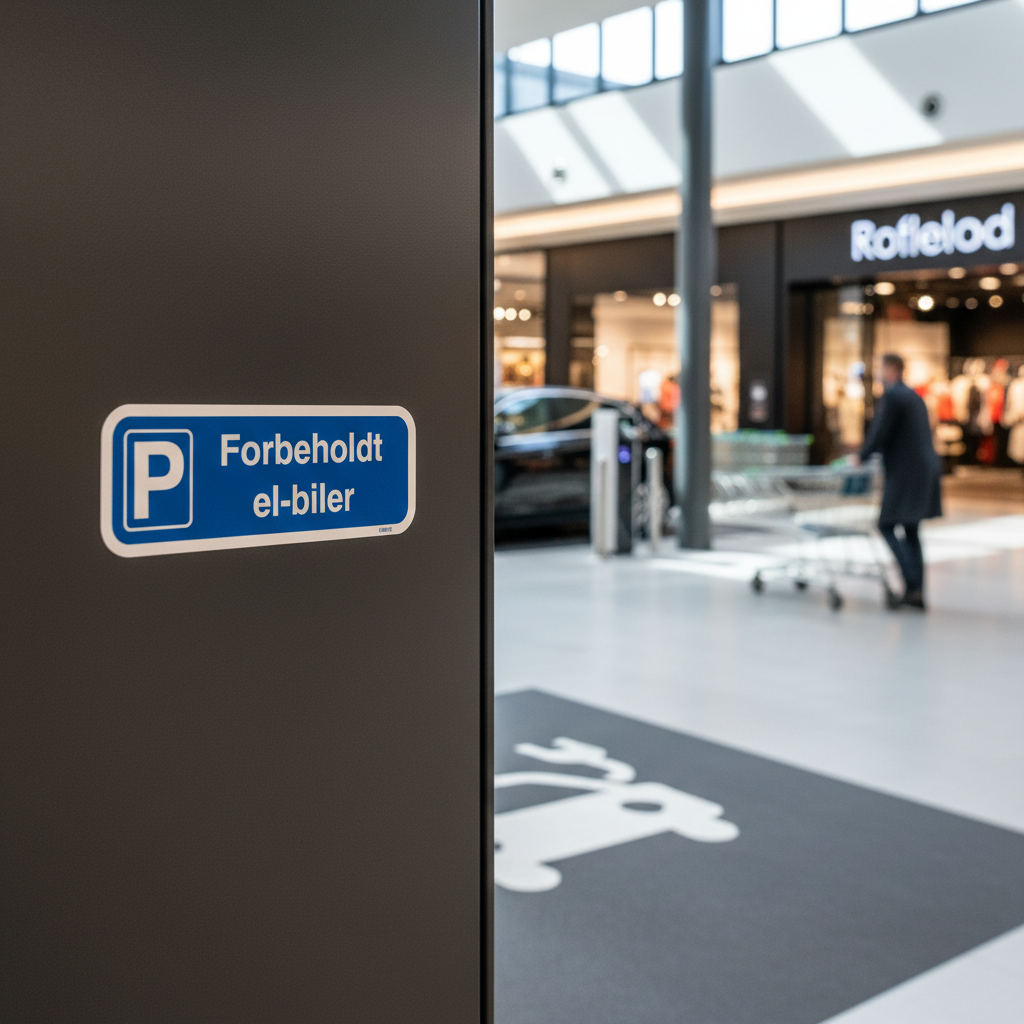 Forbeholdt el-biler parkeringsskilt - Billede 2