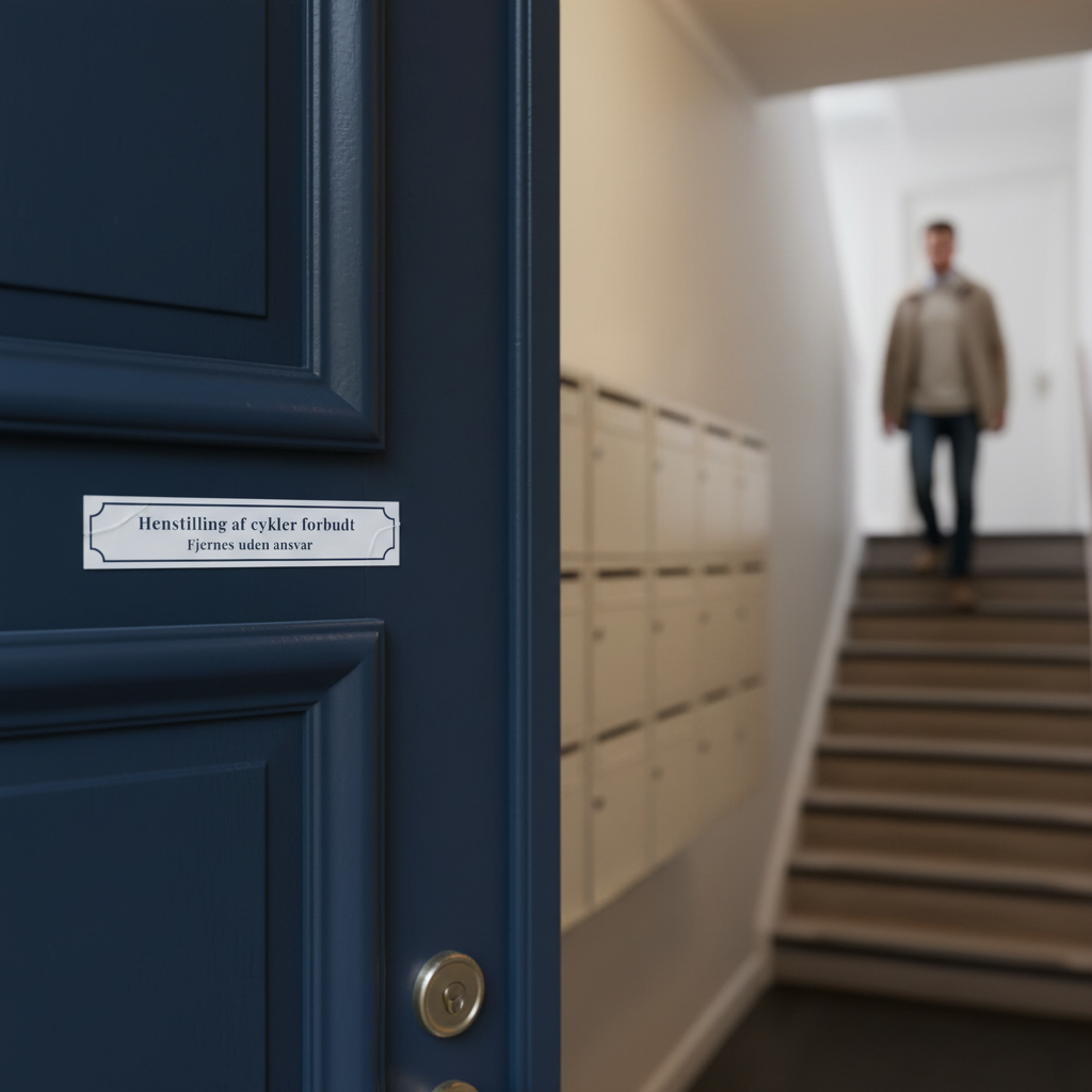 Henstilling af cykler forbudt Fjernes uden ansvar Klassisk skilt - Billede 5