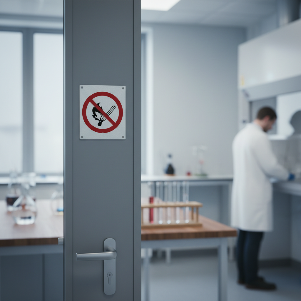 Åben ild forbudt skilt ISO P003 - Billede 2