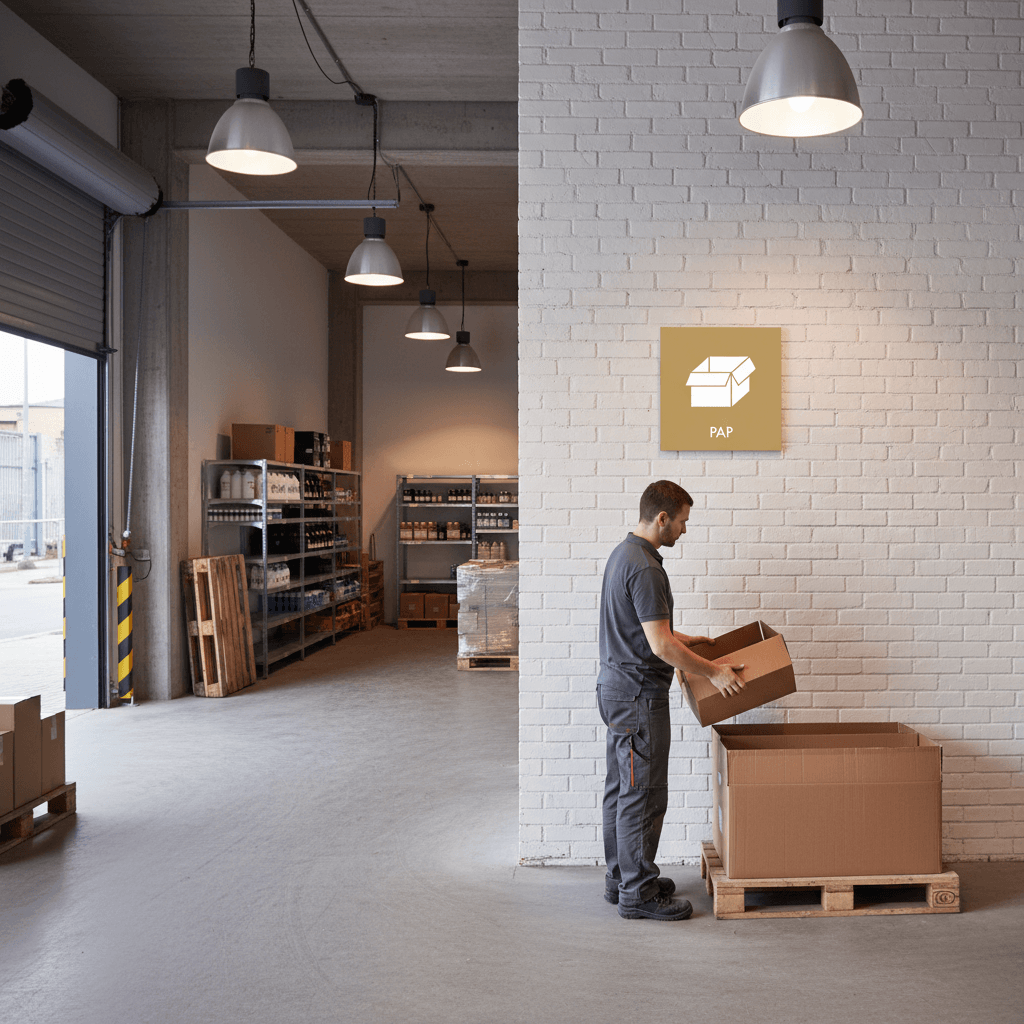 Pap affald skilt - Dansk Affaldssortering - Billede 4