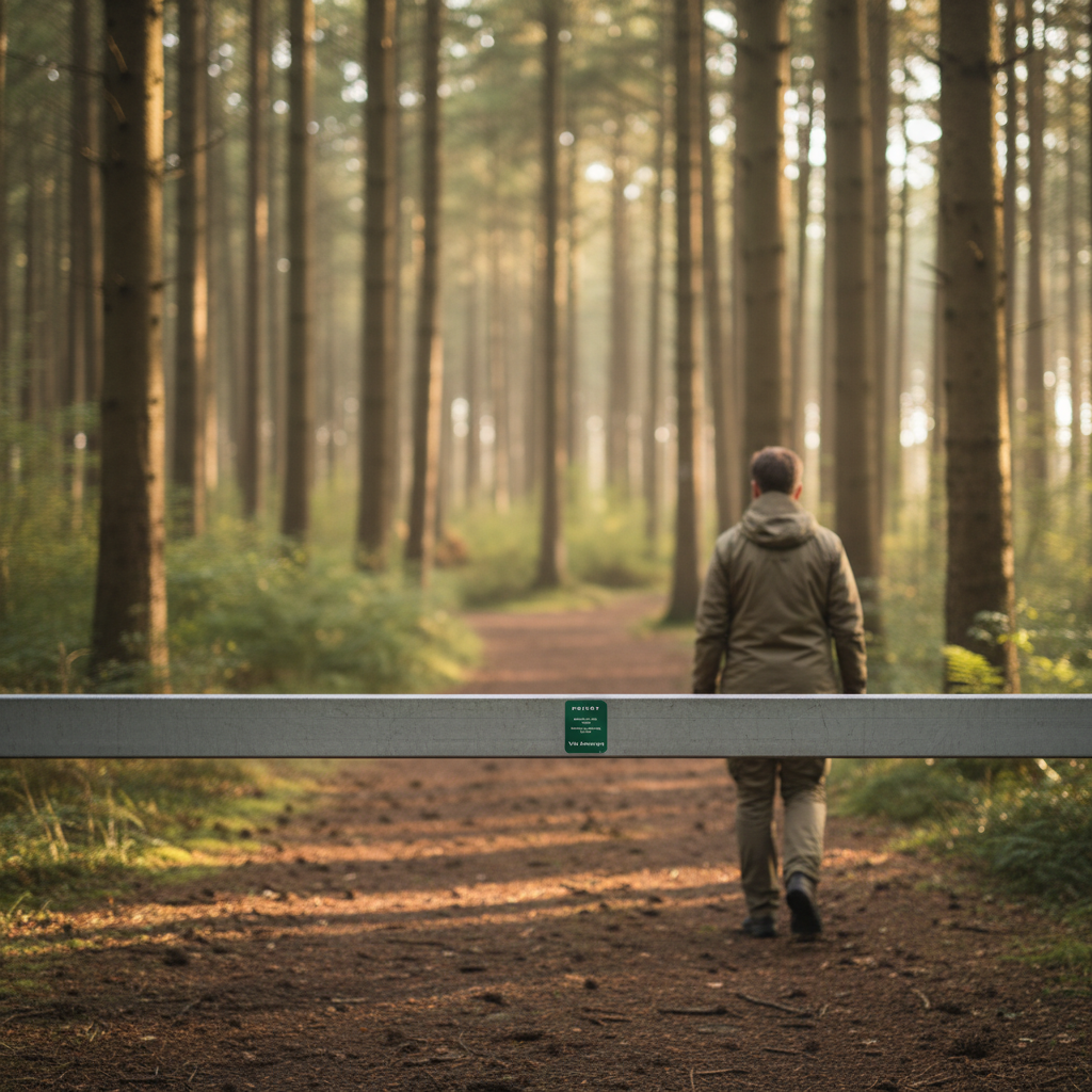 Privat 8, Færdsel til fods, badning og tilladt, Opholdt tilladt skilt - Naturstyrelsen - Billede 4