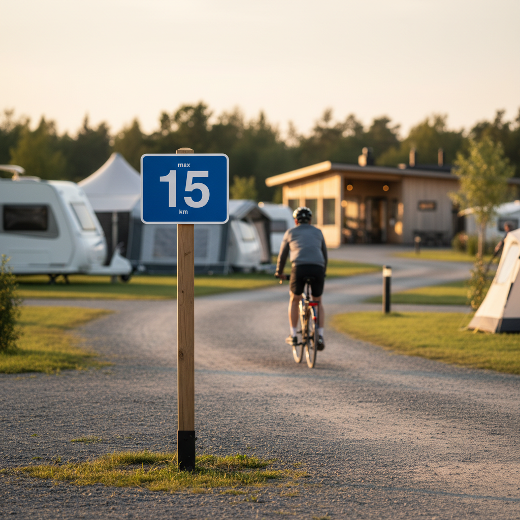 Påbudsskilt 15 km skilt - Billede 2