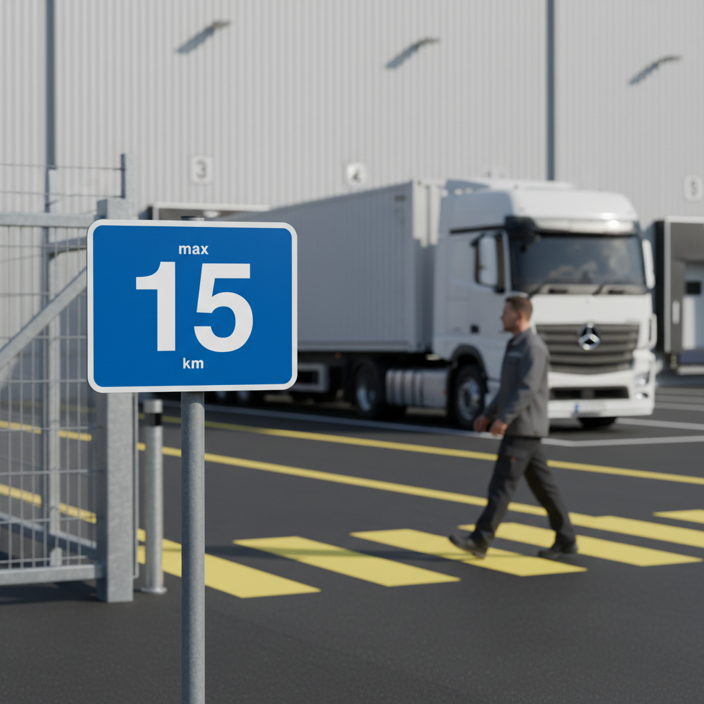 Påbudsskilt 15 km skilt - Billede 5