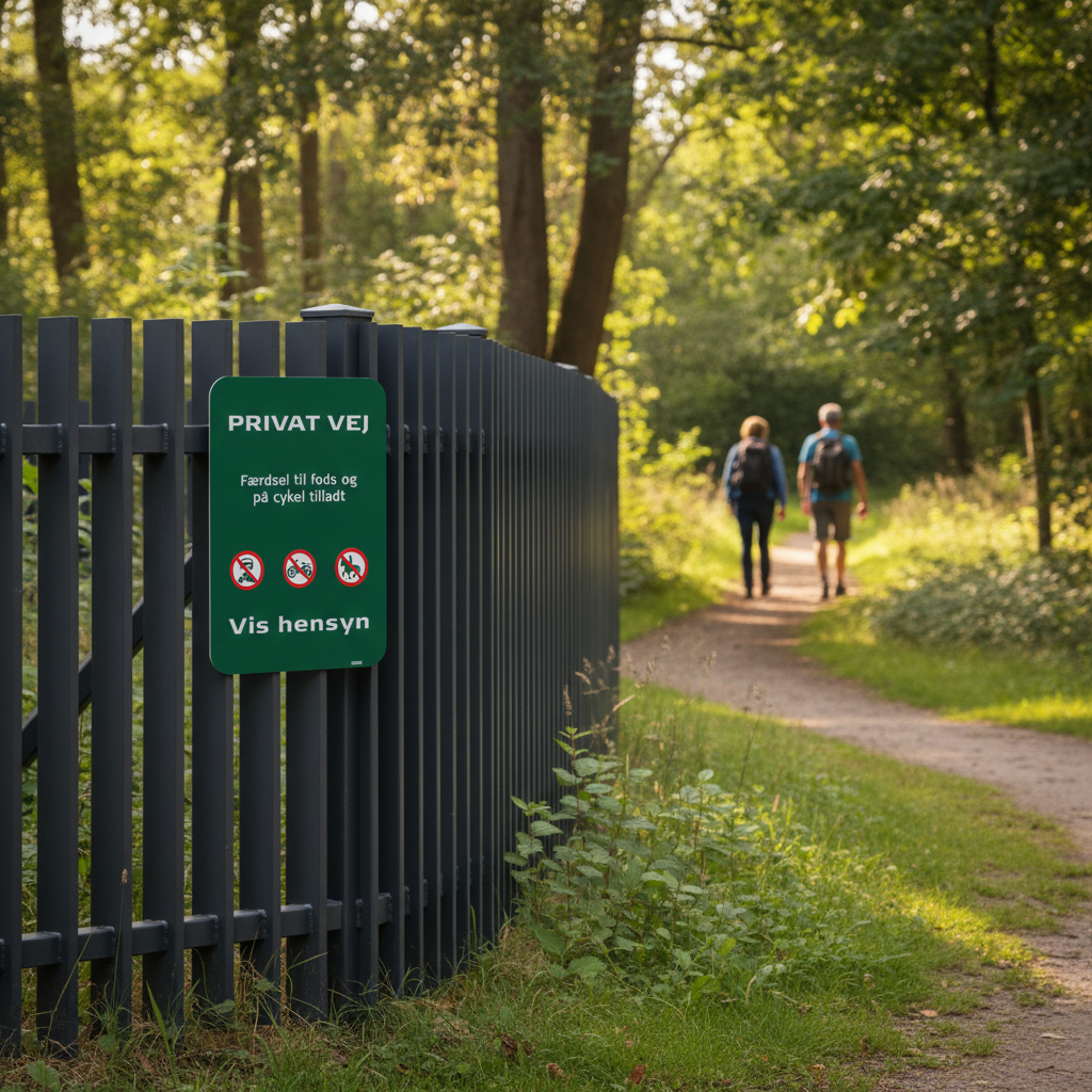 Privat 2, Færdsel til fods og på cykel tilladt skilt - Naturstyrelsen - Billede 5