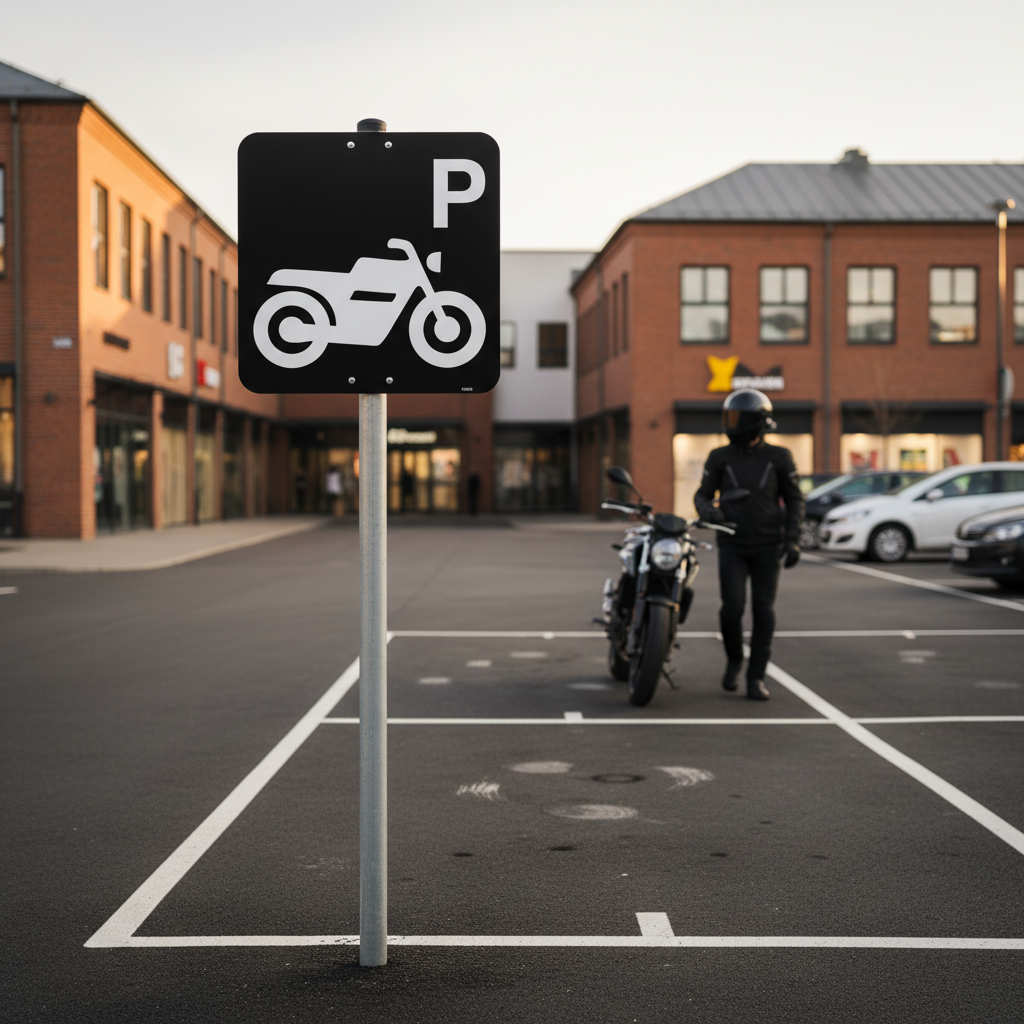 P Motorcykel piktogram skilt - Billede 3