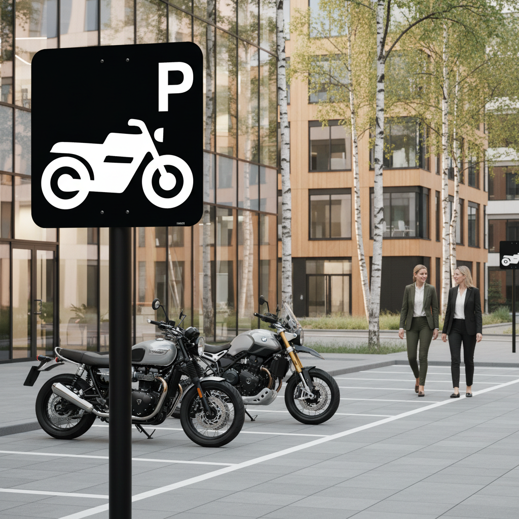 P Motorcykel piktogram skilt - Billede 4