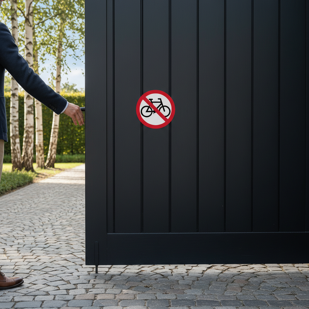 Cykel forbudstavle skilt - Billede 3