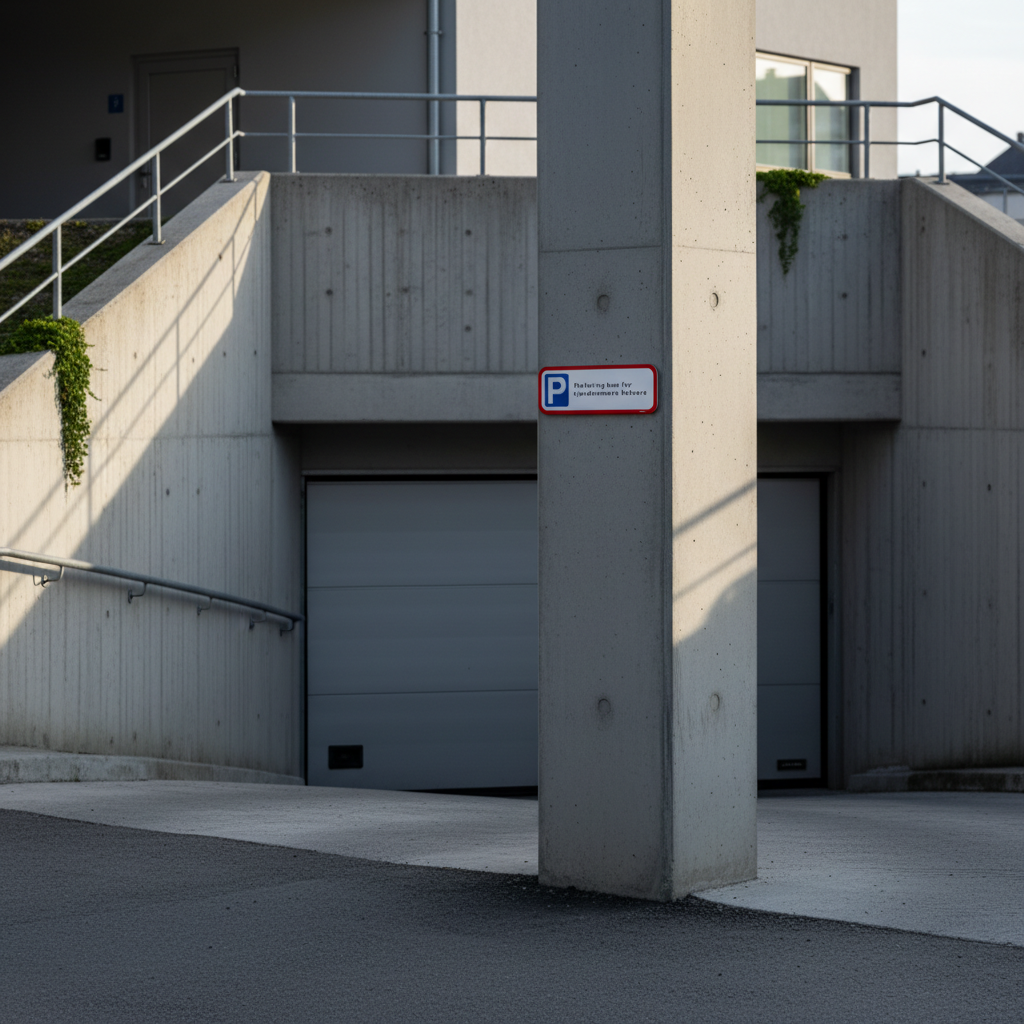 Parkering kun for ejendommens beboere skilt - Billede 3