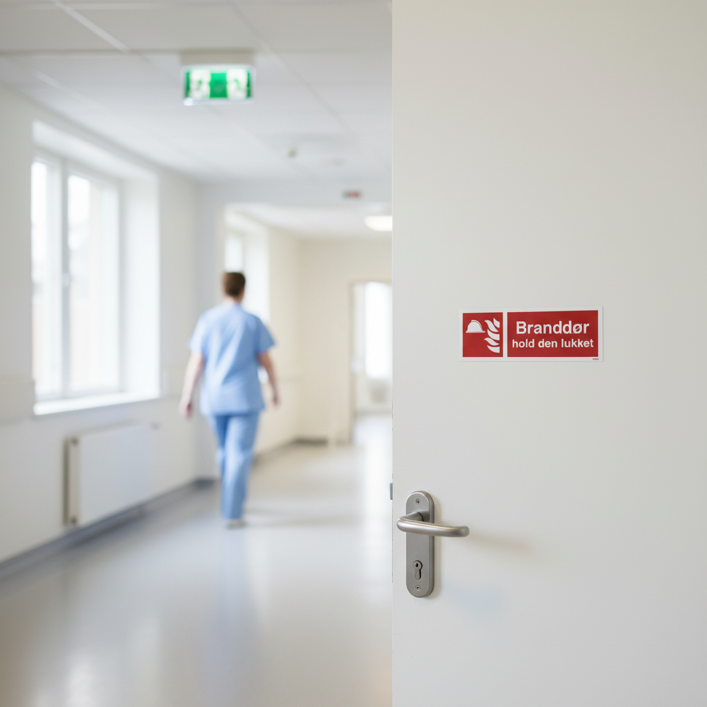 Branddør hold den lukket Brandskilt - Billede 2