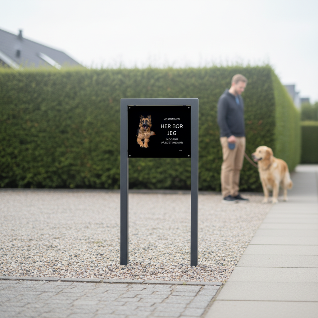 Her bor jeg Schæferhund skilt - Billede 3