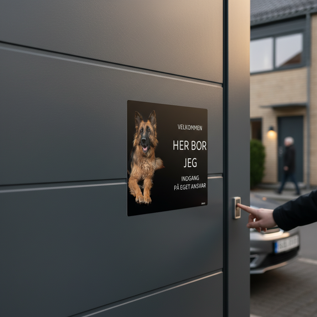 Her bor jeg Schæferhund skilt - Billede 5