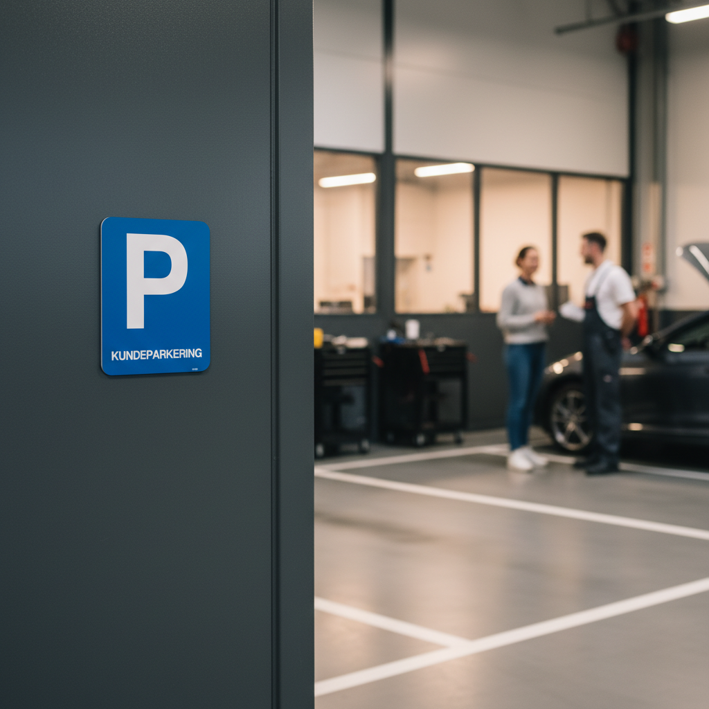 Parkerings skilt P Kunde parkering skilte. - Billede 2