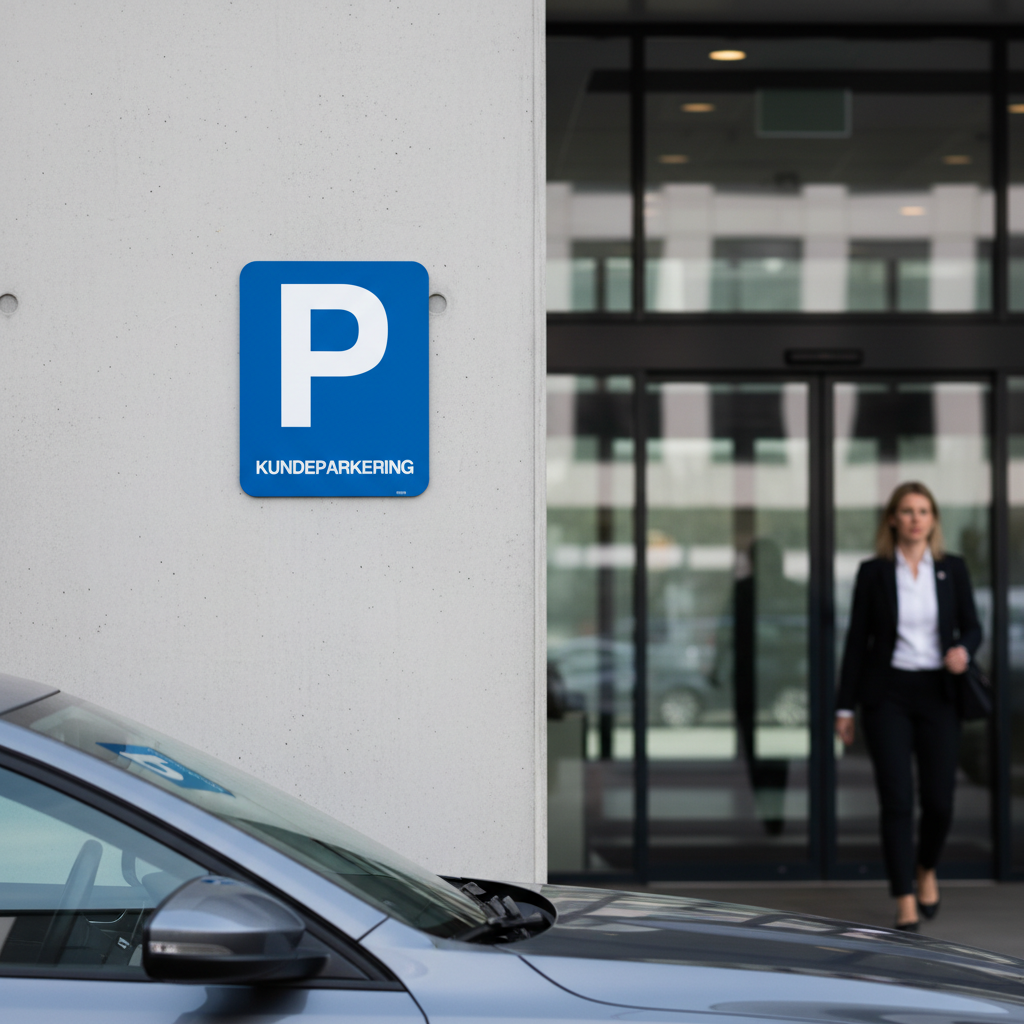Parkerings skilt P Kunde parkering skilte. - Billede 3