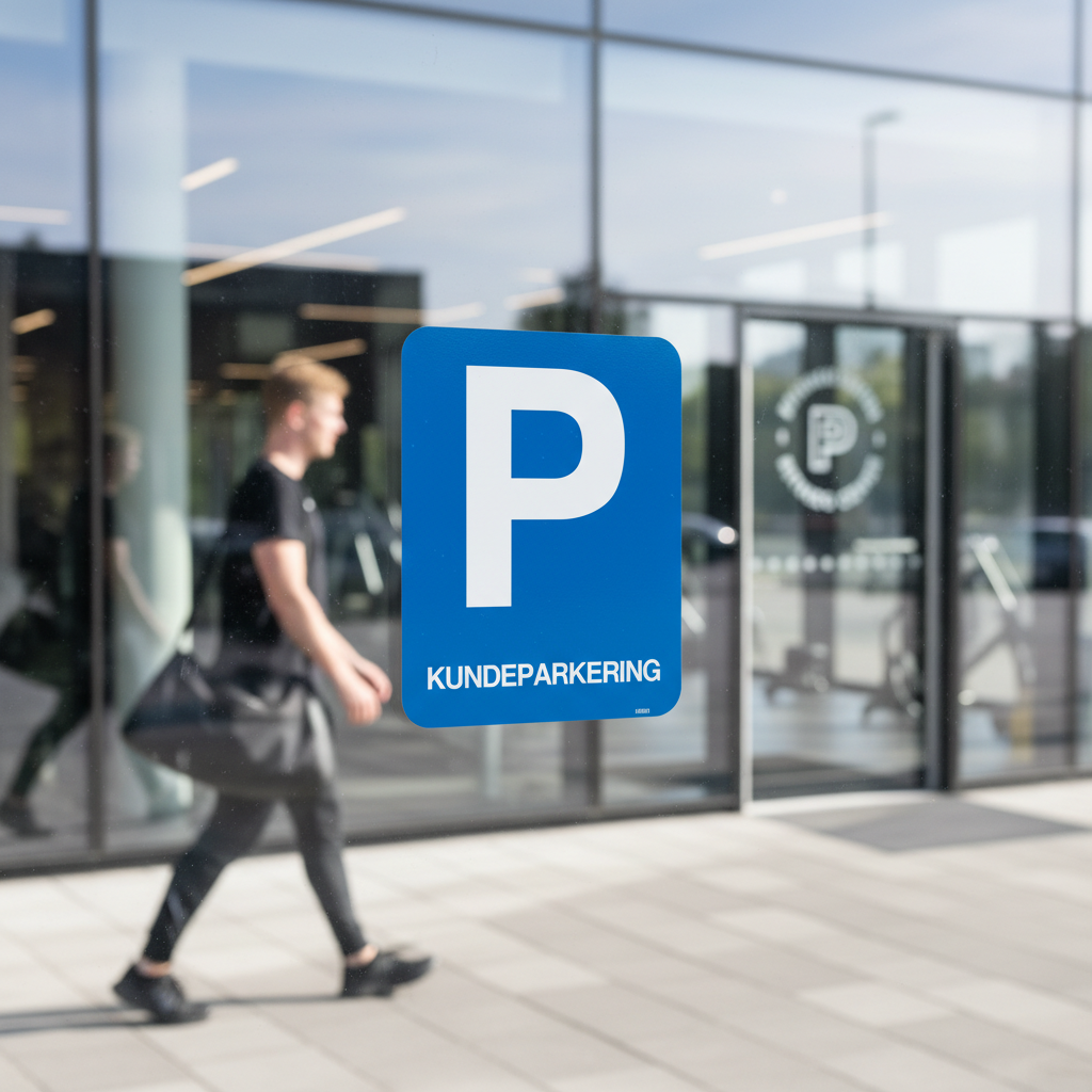 Parkerings skilt P Kunde parkering skilte. - Billede 5