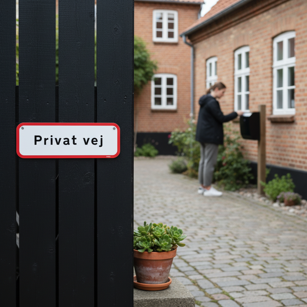 Privat vej skilt - Billede 5